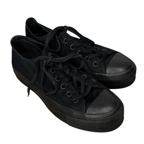 CONVERSE Solid Black Chuck Taylor All Star Lift Sneaker SZ 8 - Picture 2 of 10